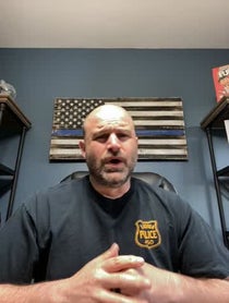 Poster for Pep Talk video from Mike the Cop