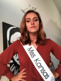 Poster for Pep Talk video from Miss Kansas Annika Wooton