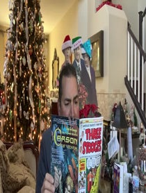 Poster for Holiday video from Curly G Curly Howard’s Grandson