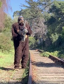 Poster for Pep Talk video from Saxsquatch