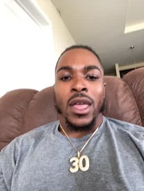Poster for Gift video from Corey Clement