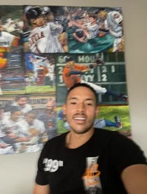 Poster for Give Thanks video from Carlos Correa