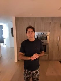 Poster for Fecha de nacimiento video from Charlie Sheen