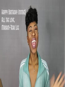 Poster for Birthday video from 𝐌𝐈𝐑𝐈𝐀𝐌-𝐓𝐄𝐀𝐊 𝐋𝐄𝐄