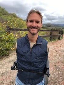 Poster for Pep Talk video from Nick Vujicic