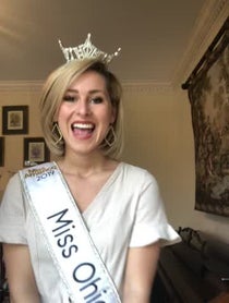 Poster for Birthday video from Miss Ohio Caroline Grace Williams