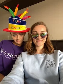 Poster for Birthday video from Paige and Holly