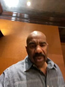 Poster for Announcement video from Steve Harvey