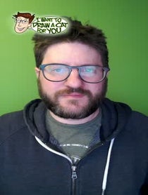 Poster for Give Thanks video from Cat Drawing Guy
