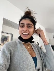 Poster for Anniversaire video from Mia Khalifa