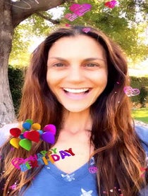 Poster for Birthday video from Samantha Harris